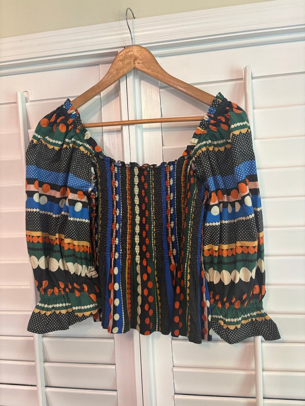 Anthropologie Conditions Apply Polka Dot Bloue Size Medium